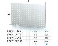 Perfopanel pre stoly ALCERA® a ALPEDE® DP EP 10U 704