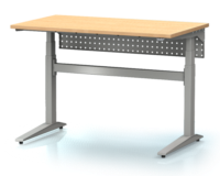 Dielenský stôl s nastaviteľnou výškou, šírka 1200 mm, zadný krycí plech