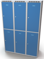 Šatníková skrinka Alsin delená - jednoplášťové dvere, šírka / počet oddelenia: 400 mm / 3