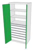 Dílenské skříně DSP 92 1_1x2_5x3_1x4