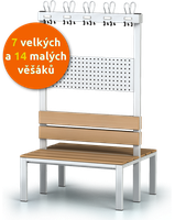 Oboustranná lavice s věšáky S1L O 150 V