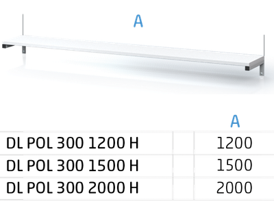 Individuálny program pre systémové stoly ALSOR® DL POL 300 1500 H