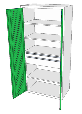 Dílenské skříně DSP 92 1_1x2_1x4_1