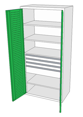 Dílenské skříně DSP 92 1_3x2_1x4_1