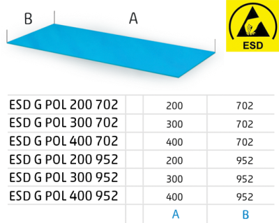 Individuálny program pre stoly ALCERA® a ALPEDE® ESD G POL 400 702