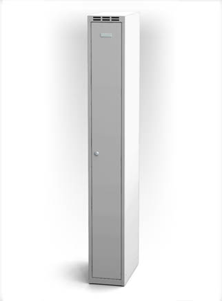 Šatníková skrinka Aldop - dvojplášťové dvere, šírka / počet oddelenia: 250 mm / 1 - náhled